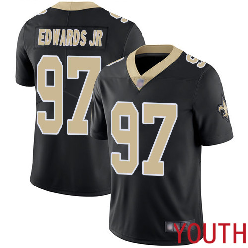 New Orleans Saints Limited Black Youth Mario Edwards Jr Home Jersey NFL Football #97 Vapor Untouchable Jersey->youth nfl jersey->Youth Jersey